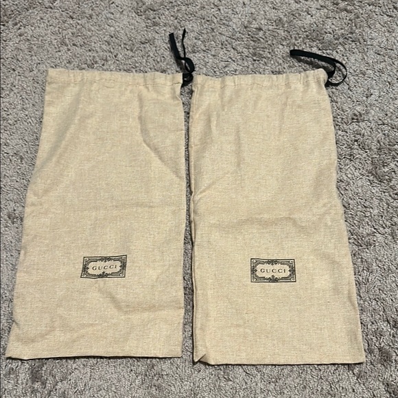 Gucci Tan Fabric Shoe Dust Bags - Picture 1 of 4